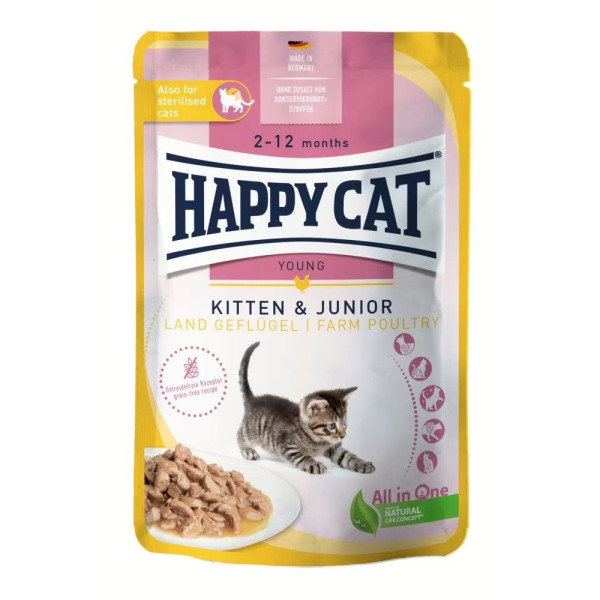 Kapsička Kitten & Junior Drůbež 85 g / Land-Geflügel